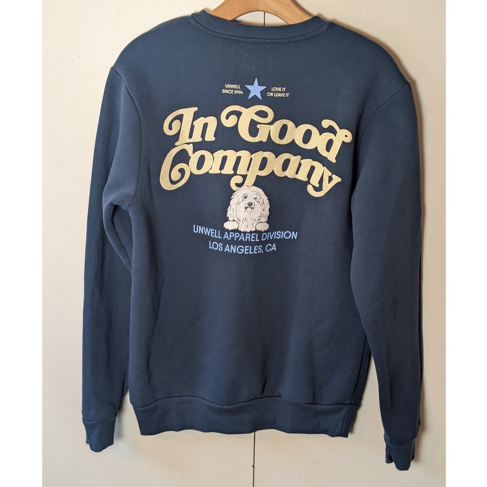 Unwell Blue Crew Neck Sweatshirt Small